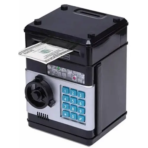 Копилка сейф, детский банкомат с кодовым замком NUMBER BANK (NumberBank8)