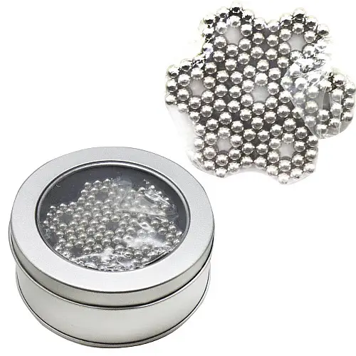 Неокуб Цветочек 252 шарика серебристый MiC (А12200)