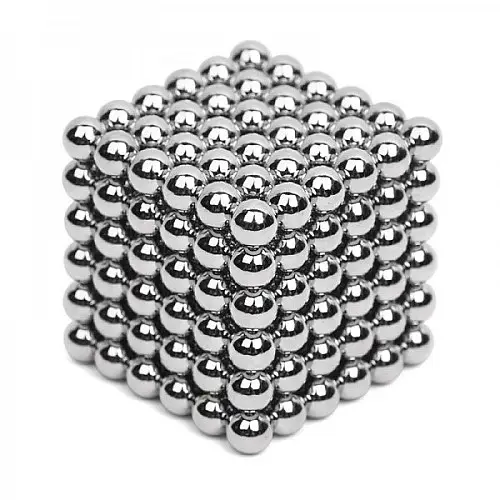 Головоломка Neocube 216 магнитных шариков 5 мм Серебристый (267617236)