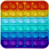 Антистресс PopAr сенсорная игрушка квадрат радужный