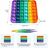 Сенсорная игрушка PopAr Pop It Нажми пузырь антистресс квадрат Multicolored