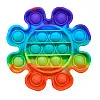 Сенсорная игрушка PopAr Pop It Нажми пузырь антистресс Радужная ромашка