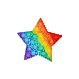 Сенсорная игрушка PopAr Pop It Нажми пузырь антистресс Радужная звезда