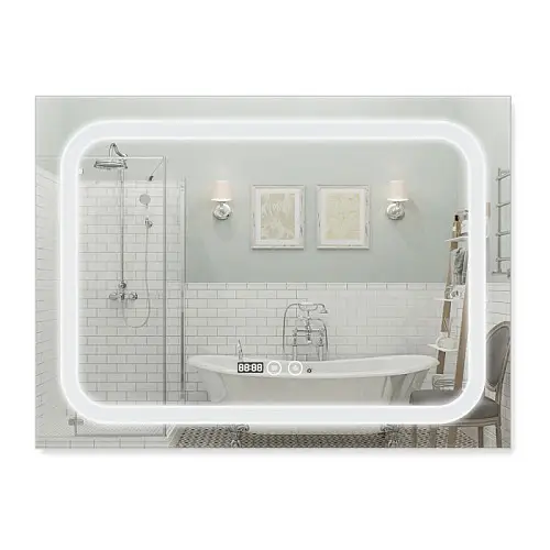 Зеркало с подсветкой и антизапотеванием Qtap Mideya LED DC-F906 800*600 QT2078F906W QT2078F906W