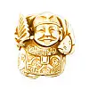 Статуэтка Netsuke Нэцкэ Эбису с веером Гипс 4.7x4x3.9 см Бежевый (12718)