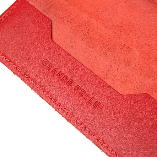 Обложка на паспорт из натуральной кожи GRANDE PELLE 11484 Красный