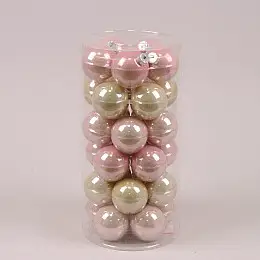 Шарики стеклянные Flora D-5,7 см. 30 шт.(44587)