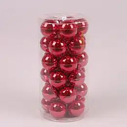Шарики стеклянные Flora D-5,7 см. 30 шт.(44577)