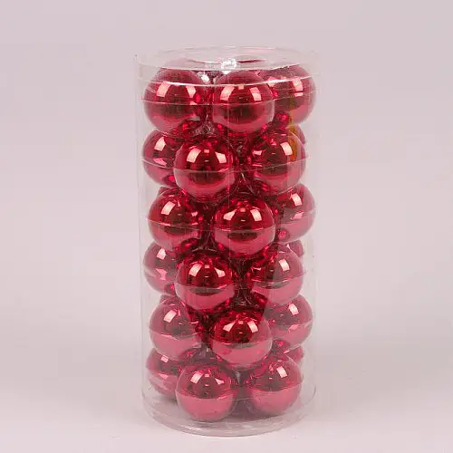 Шарики стеклянные Flora D-5,7 см. 30 шт.(44577)