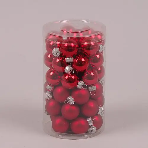 Шарики стеклянные Flora D-2,5 см. 48 шт.(44516)