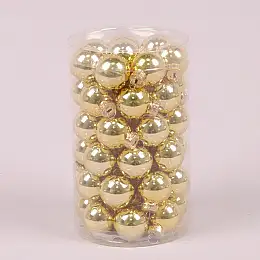 Шарики стеклянные Flora D-2,5 см. 48 шт.(44531)