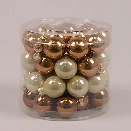 Шарики стеклянные Flora D-3 см. 45шт.(44541)