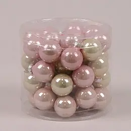 Шарики стеклянные Flora D-3 см. 45шт.(44548)