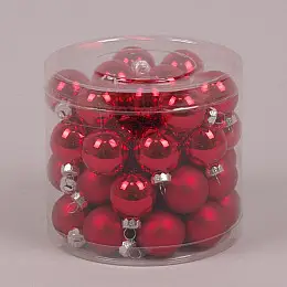 Шарики стеклянные Flora D-3 см. 45шт.(44539)