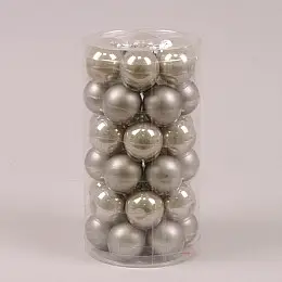 Шарики стеклянные Flora D-3,8 см. 36 шт.(44564)
