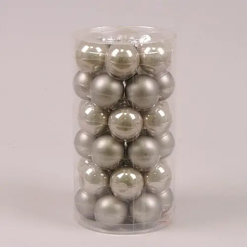 Шарики стеклянные Flora D-3,8 см. 36 шт.(44564)