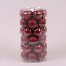 Шарики стеклянные Flora D-3,8 см. 36 шт.(44571)