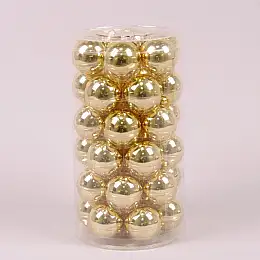 Шарики стеклянные Flora D-3,8 см. 36 шт.(44572)