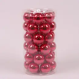 Шарики стеклянные Flora D-3,8 см. 36 шт.(44573)
