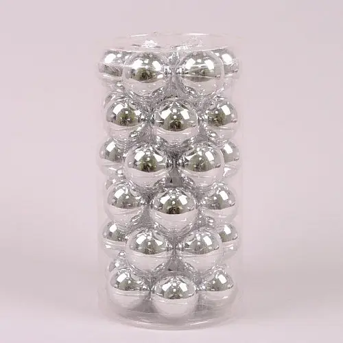 Шарики стеклянные Flora D-3,8 см. 36 шт.(44609)