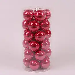 Шарики стеклянные Flora D-5,7 см. 30 шт.(44576)