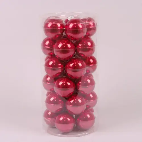 Шарики стеклянные Flora D-5,7 см. 30 шт.(44576)