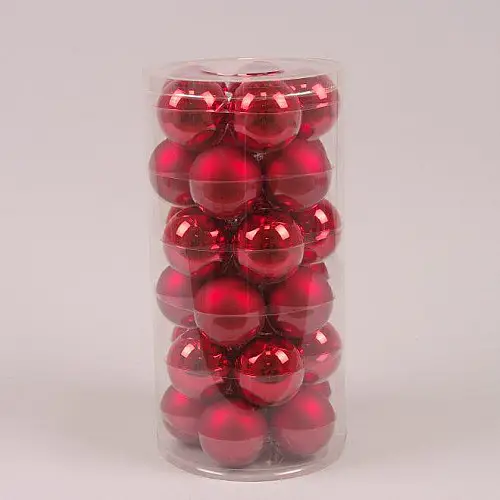 Шарики стеклянные Flora D-5,7 см. 30 шт.(44575)