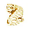 Статуэтка Нэцкэ Тигр Netsuke Гипс 4.1x3.5x3 см Бежевый (00748)
