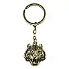 Брелок Тигр Netsuke Металл Объемное изображение 8х2.4х0.2 см Бронзовый (26927)
