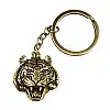 Брелок Тигр Netsuke Металл Объемное изображение 8х2.4х0.2 см Бронзовый (26927)