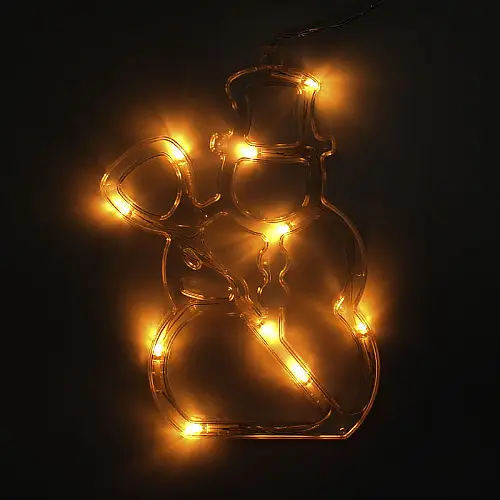 Светодиодное украшение на присоске Lesko LM-092 Snowman