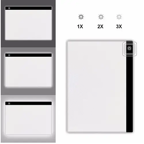 Световой планшет Tenwin формат А3 (LED Light Pad) для рисования и копирования мощность 7 W
