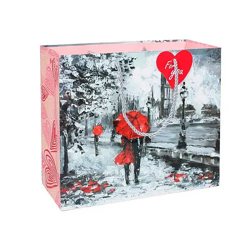 Подарочный пакет Lesko PPW PAPER ZD010-3 Two Lovers Big 245х290х125 Разноцветный (8590-31728)