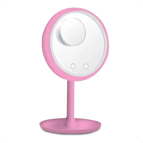 Зеркало с подсветкой и вентилятором Beauty Breeze Mirror 22х16х2см Розовый