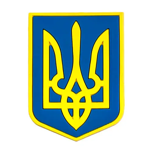 Магнит Резиновый Magnet Трезубец Герб Украины 5,5x4,1x0,3 см Желто-голубой (19401)