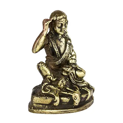 Статуя HandiCraft Миларепы Древний тибетский античный стиль 5,4 см Бронзовый (26789)