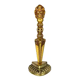 Статуэтка HandiCraft Кила Махакалы (тиб. Пхурба) + держатель Бронза с позолотой 15 см (26391)