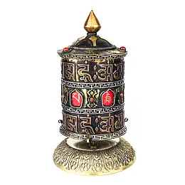 Молитвенный барабан HandiCraft Мани. Медь чеканка инкрустация камнями 17 см (26848)