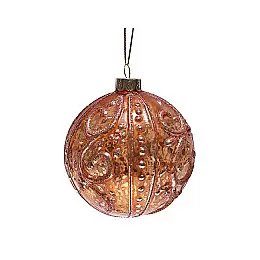 Елочный шар BonaDi 8 см Золотистый с медным (118-C14)