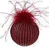 Новогодний шар Flora D-10 см Бордовый (12608)