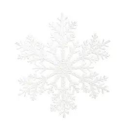 Подвеска новогодняя Flora Снежинка 30 см Белый (12280)