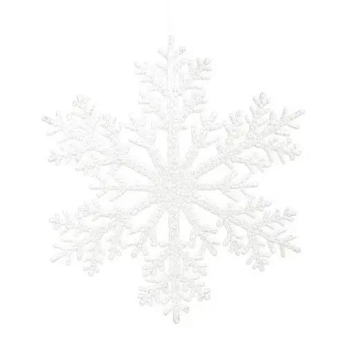 Подвеска новогодняя Flora Снежинка 30 см Белый (12280)