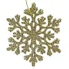 Подвеска новогодняя Flora Снежинка 9 см Золотистый (11896)