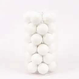 Шарики стеклянные Flora D 3,8 см 36 шт Белый (44560)