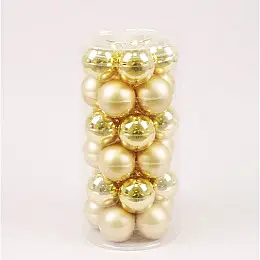 Шарики стеклянные Flora D 5,7 см 30 шт Золотистый (44351)