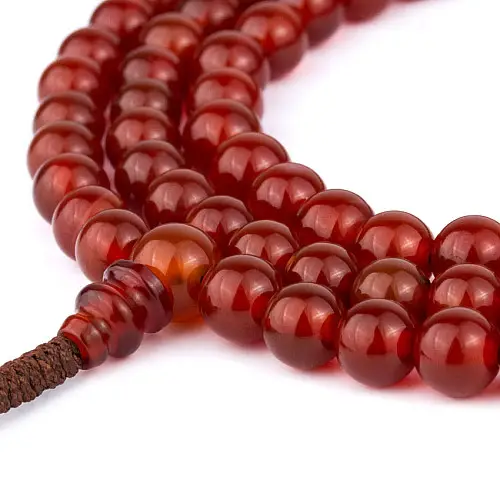 Четки из сердолика HandiCraft 108 бусин 6.7 мм (27196)