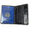 Кожаная обложка на паспорт Giorgio Ferretti Черный с желтым (GF00019076)