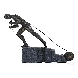Статуэтка ITALFAMA из смолы и бронзы Never Give Up Никогда не сдавайся 17 х 25 х 5 см (SR44421S)
