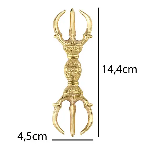 Ваджр HandiCraft плоский Бронза Три спицы 14.4 см (26358)