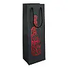 Сумочка подарункова паперова з ручками Gift bag Вино 38х12х9 см Чорний Червоний (26931)